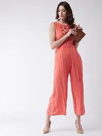 Stylish Orange Rayon Jumpsuit For Women-thumb4