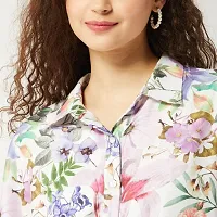 Stylish Multicoloured Polyester Printed Top For Women-thumb2