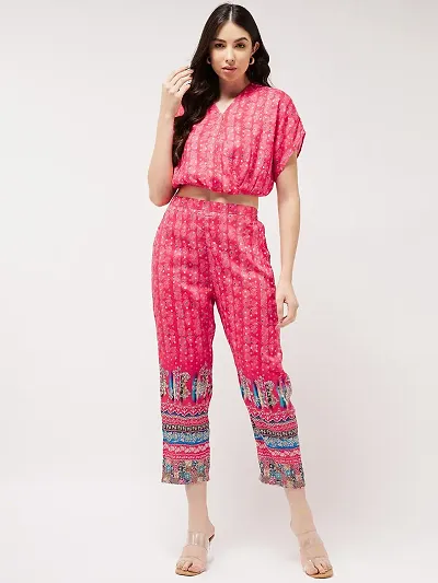 Contemporary Polyester Printed Co-Ords Sets For Women