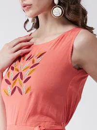 Stylish Orange Rayon Jumpsuit For Women-thumb3