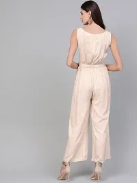 Stylish Beige Rayon Jumpsuit For Women-thumb2
