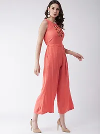 Stylish Orange Rayon Jumpsuit For Women-thumb1