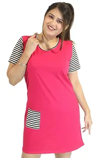 Classic Striped Pocket Long Tshirt for Womens-thumb4