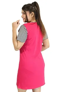 Classic Striped Pocket Long Tshirt for Womens-thumb1