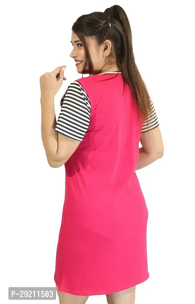 Classic Striped Pocket Long Tshirt for Womens-thumb2