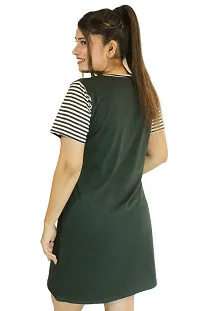 Classic Striped Pocket Long Tshirt for Womens-thumb1