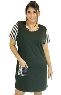 Classic Striped Pocket Long Tshirt for Womens-thumb4