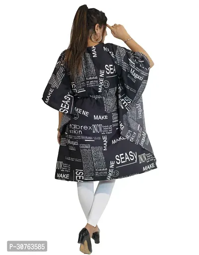 Elegant Newspaper Print Kaftan For Women-thumb4