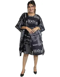 Elegant Newspaper Print Kaftan For Women-thumb1