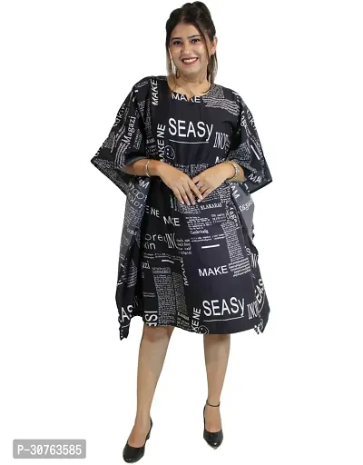 Elegant Newspaper Print Kaftan For Women-thumb2