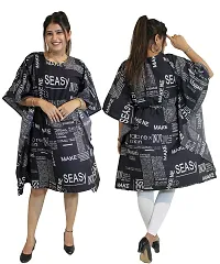 Elegant Newspaper Print Kaftan For Women-thumb2