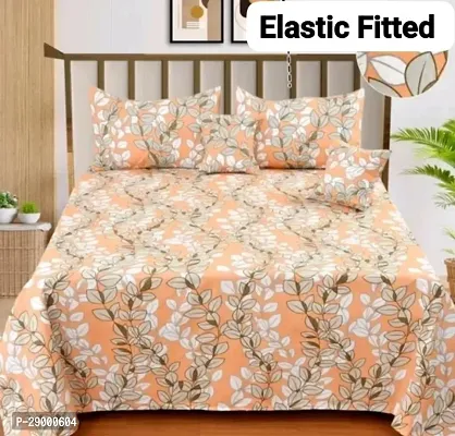 latest Elastic Fitted Cotton Bedsheet-thumb0