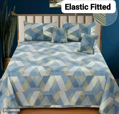 latest Elastic Fitted Cotton Bedsheet-thumb0