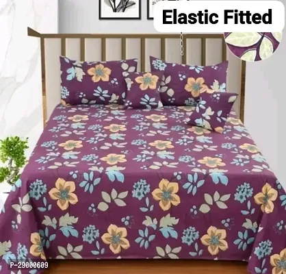 latest Elastic Fitted Cotton Bedsheet-thumb0