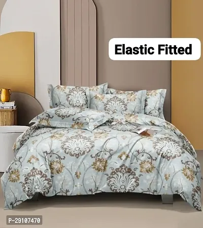 Classic Glace Cotton Bedsheet with Pillow Covers