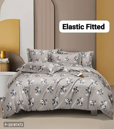 Classic Glace Cotton Bedsheet with Pillow Covers