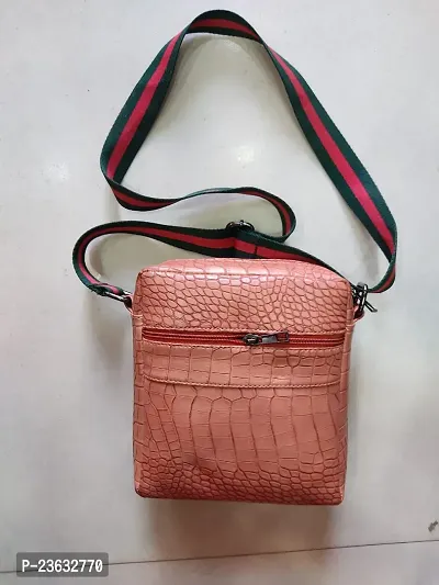 Stylish Pink Polyester Self Pattern Handbags For Women