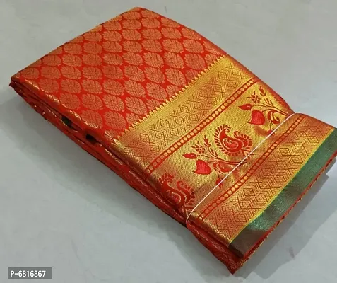 Kanjivaram Art Silk Brocade Saree with Blouse Piece