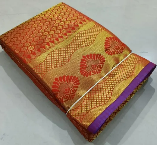 Kanjeevaram Brocade Zari Woven Sarees with Blouse Piece