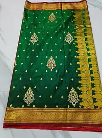 Beautiful Satin Embroidered Sarees For Women-thumb1