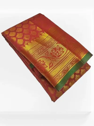 Banarasi Brocade Silk Zari Woven Sarees with Blouse Piece