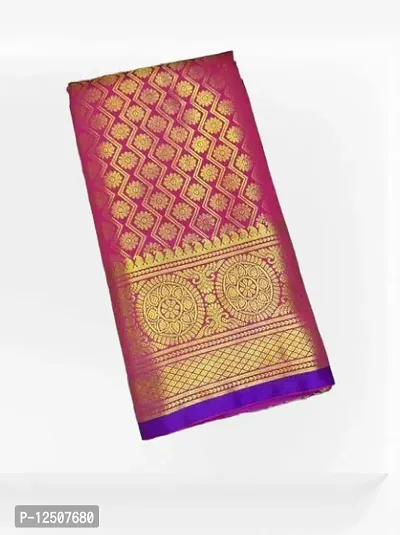 Banarasi Brocade Silk Zari Woven Sarees with Blouse Piece