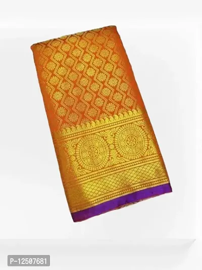 Banarasi Brocade Silk Zari Woven Sarees with Blouse Piece