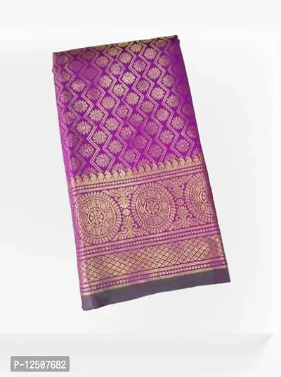 Banarasi Brocade Silk Zari Woven Sarees with Blouse Piece