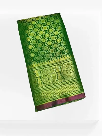 Banarasi Brocade Silk Zari Woven Sarees with Blouse Piece