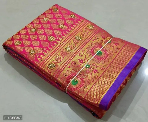 Banarasi Art Silk Brocade Saree with Blouse Piece for Women