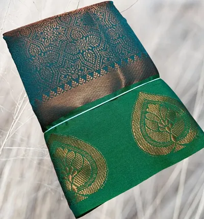 Kanjeevaram Brocade Silk Zari Woven Saree with Running blouse Piece