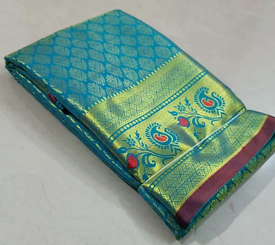 Kanjeevaram Cotton Silk Brocade Sarees with Blouse piece