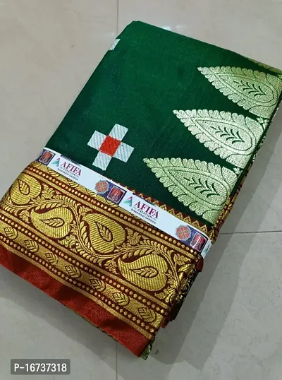 Sambhalpuri Satin Silk Embroidered Sarees with Blouse Piece-thumb0