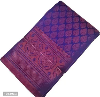 Banarasi Brocade Silk Copper Zari Woven Sarees with Blouse Piece
