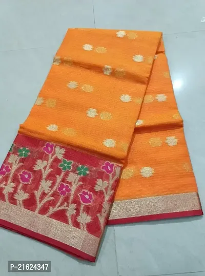 Kota Doria Jacquard Butta Woven Saree with Blouse Piece