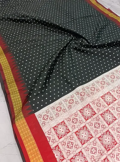 Banarasi Pata Sambhalpuri Silk Woven Sarees with Blouse Piece