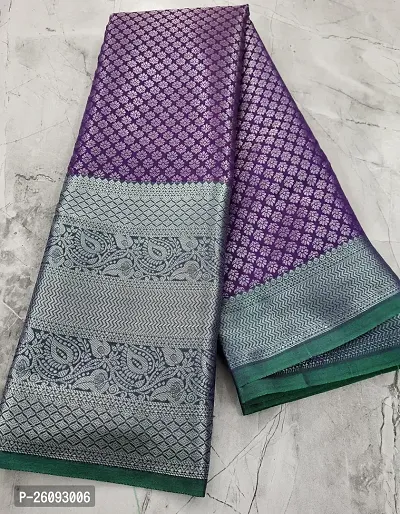 Kanchipuram Pattu Silk Brocade Work Saree with Blouse Piece