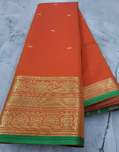 Banarasi Silk Karishma Booti Jacquard Border Saree with blouse Piece