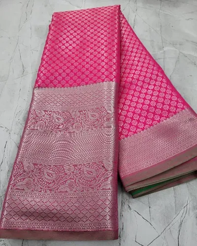 Banarasi Pattu Silk Jacquard Sarees with Blouse Piece