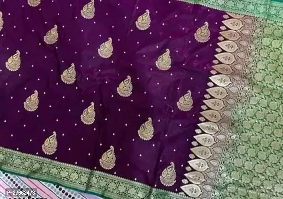 Banarasi Satin Silk Zari Embroidered Sarees with Blouse Piece