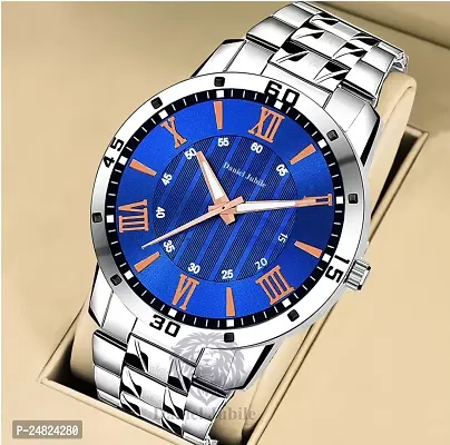 Stylish Silver Metal Analog Watch For Men