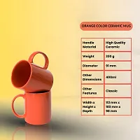 Orange Color Ceramic Coffee Mug | Tea Cup For Home  Office Use For Gift-thumb4