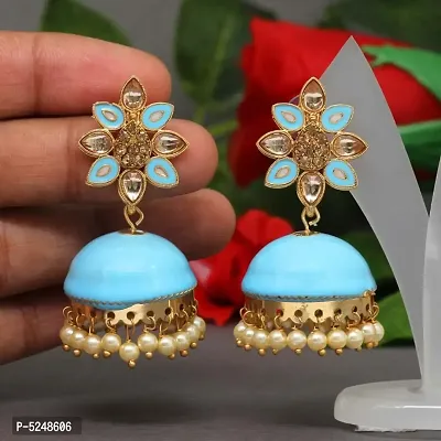 Beautiful Meenakari Jhumka Earring for Women-thumb0