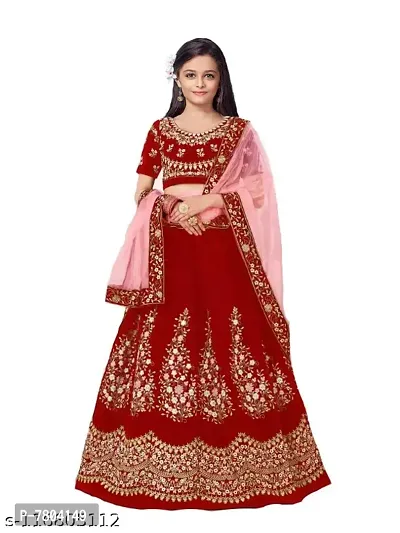 KIDS EMBRODERIED LEHENGA CHOLI-thumb0