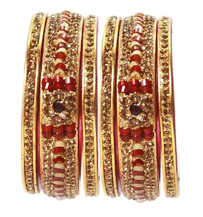 Stylish Women Alloy Bangles Combo Set