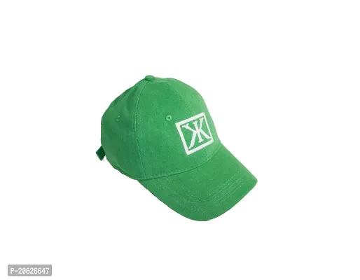 ILLARION Cap for Men Women Topi Unisex Head Branded Boy's Girl's Caps Adjustable Strap Summer Activites Sports Cricket Gym Dance Denim Free Size, Pack of 1-Green, (ILWDPC04-03)