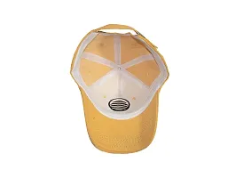 ILLARION Cap for Men Women Topi Unisex Head Branded Boy's Girl's Caps Adjustable Strap Summer Activites Sports Cricket Gym Dance Denim Free Size, Pack of 1-Yellow, (ILWDPC06-01)-thumb3