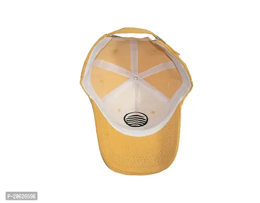 ILLARION Cap for Men Women Topi Unisex Head Branded Boy's Girl's Caps Adjustable Strap Summer Activites Sports Cricket Gym Dance Denim Free Size, Pack of 1-Yellow, (ILWDPC06-01)-thumb4
