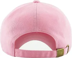 ILLARION Cap for Men Women Topi Unisex Head Branded Boy's Girl's Caps Adjustable Strap Summer Activites Sports Cricket Gym Dance Denim Free Size, Pack of 1-Pink, (ILWDPC01-07)-thumb1