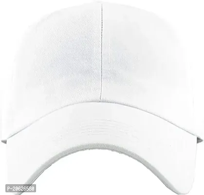 ILLARION Cap for Men Women Topi Unisex Head Branded Boy's Girl's Caps Adjustable Strap Summer Activites Sports Cricket Gym Dance Denim Free Size, Pack of 1-White, (ILWDPC01-05)-thumb4